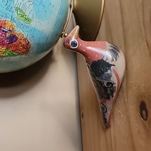 Vintage Mexican Tonala handpainted pottery bird